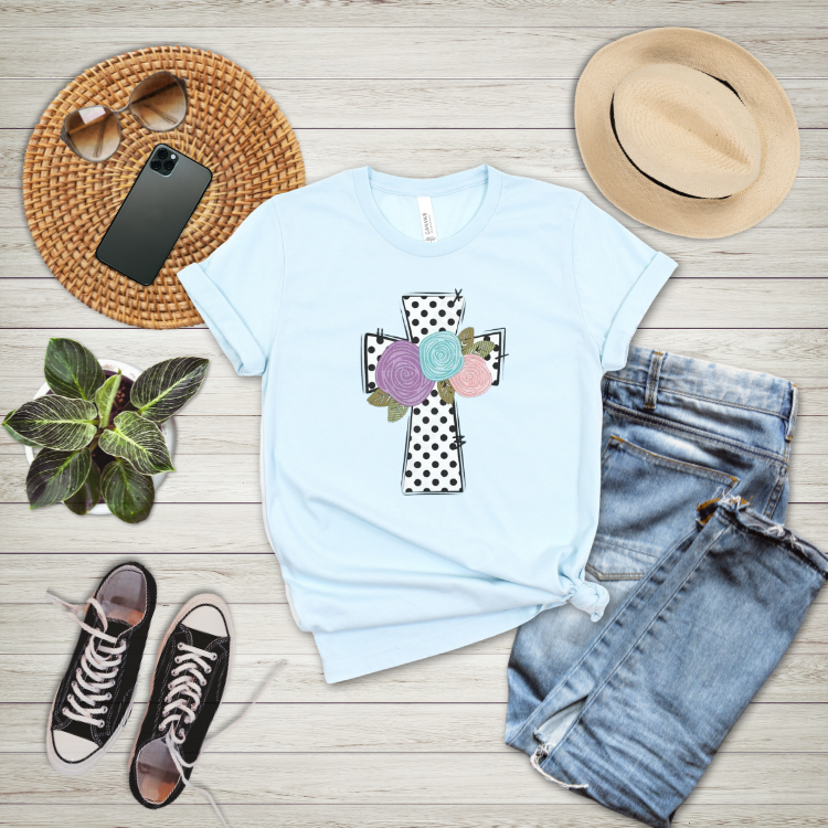 Polka Dot Cross Graphic Tee