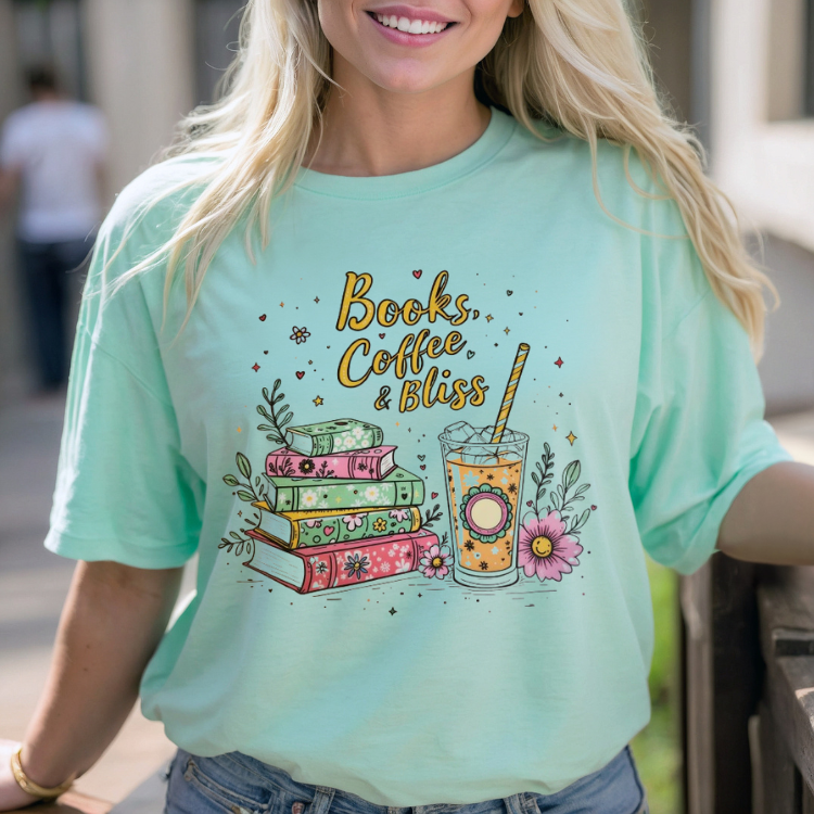 Books Coffee & Bliss Graphic Tee