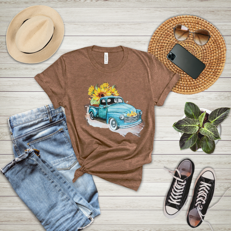 Sunflower Truck Graphic Tee