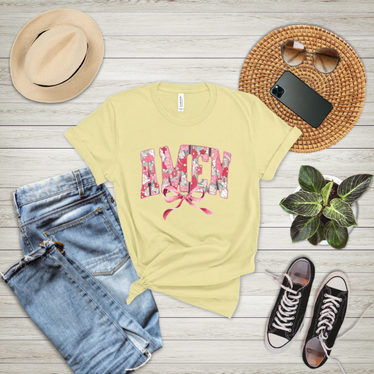 Floral Amen Graphic Tee