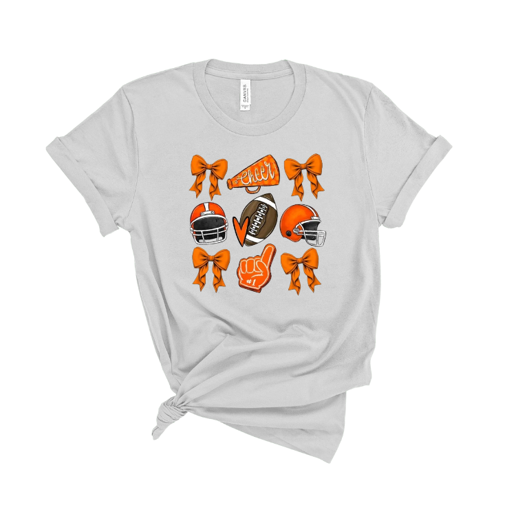 Orange Cheer Bows Graphic Tee
